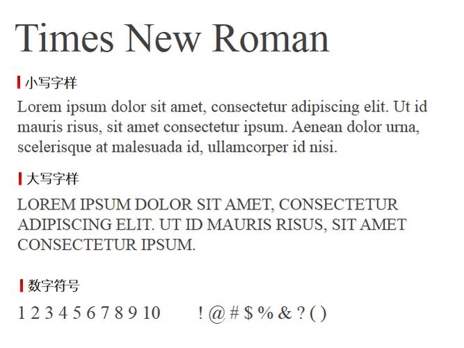 times new roman-times new roman字体